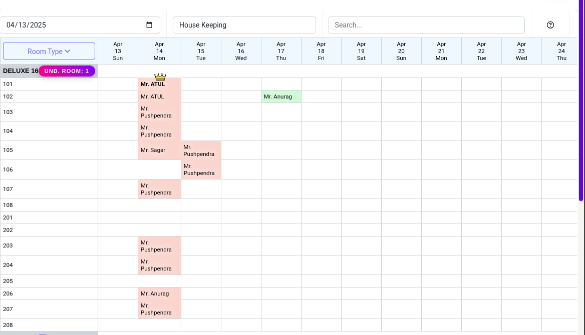 Front Office Dashboard